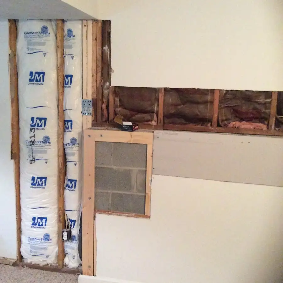 Wall insulation replacement during Contents Cleaning & Restoration in Carlstadt